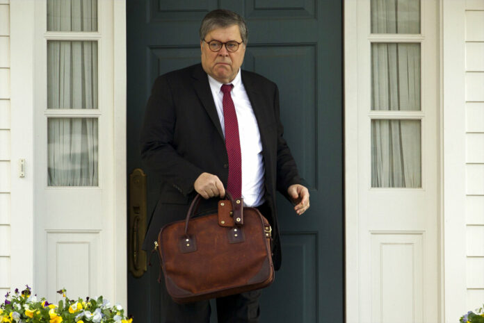 In this March 22, 2019, file photo, Attorney General William Barr leaves his home in McLean, Va. Photo: Jose Luis Magana / Associated Press