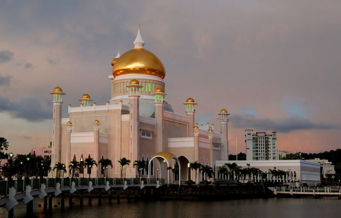 A file photo of the Omar Ali Saifuddien Mosque in Bandar Seri Begawan, the capital of Brunei. Photo: Bernard Spragg / Flickr