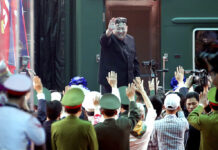 North Korea’s Kim Leaves Vietnam After Summit Breakdown North Korean leader Kim Jong Un waves at the Dong Dang railway station Saturday in Dong Dang, Vietnam. Photo: Minh Hoang / Associated Press