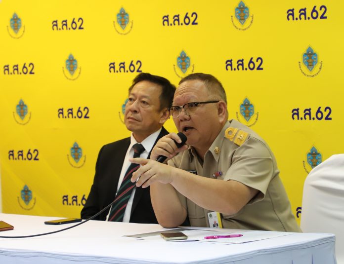 Election Commission deputy secretary general Nat Laoseesawakul speaks Monday at a press conference.