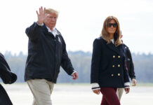 No Body Double: Trump Blasts #FakeMelania Theories US President Donald Trump and first lady Melania Trump walk from Marine One to board Air Force One on March 8 at Lawson Army Airfield, Fort Benning, Georgia. Photo: Carolyn Kaster / Associated Press