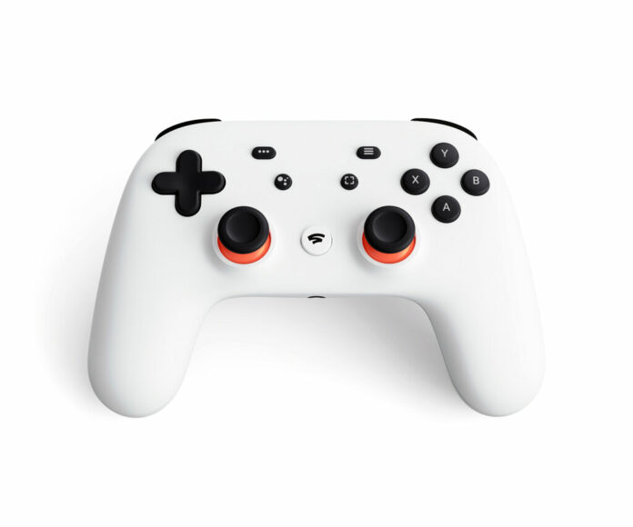 The controller for Google's new video-game streaming platform called Stadia, positioned to take on the traditional video-game business. The platform will store a game-playing session in the cloud and lets players jump across devices operating on Google's Chrome browser and Chrome OS, such as Pixel phones and Chromebooks. Image: Google