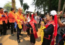 Royal Defamation Reform Remains Untouchable Topic, Survey Finds Suwat Liptapanlop of Chart Pattana Party rallies today in Sakon Nakhon province.