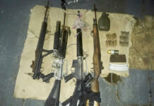 1 Drowns as 3 Hostages Escape Muslim Militants in Philippines This photo provided by WESMINCOM Armed Forces of the Philippines Sunday, April 7, 2019, shows recovered firearms from Muslim extremist Abu Sayyaf kidnappers following a rescue operation that freed Indonesian hostage Heri Ardiansyah and two others off Simisa island, Sulu province in southern Philippines. Photo: WESMINCOM Armed Forces of the Philippines via AP