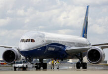 Singapore Carrier Grounds 2 Boeing 787-10 Jets After Checks In this March 31, 2017, file photo, Boeing employees walk the new Boeing 787-10 Dreamliner down towards the delivery ramp area at the company's facility in South Carolina after conducting its first test flight at Charleston International Airport in North Charleston, S.C. Photo: Mic Smith / Associated Press
