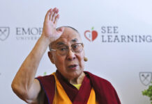 Dalai Lama Hospitalized With Chest Infection In this April 4, 2019, file photo, Tibetan spiritual leader the Dalai Lama speaks during a press conference after talking to an audience of educators, in New Delhi, India. Photo: Manish Swarup / Associated Press