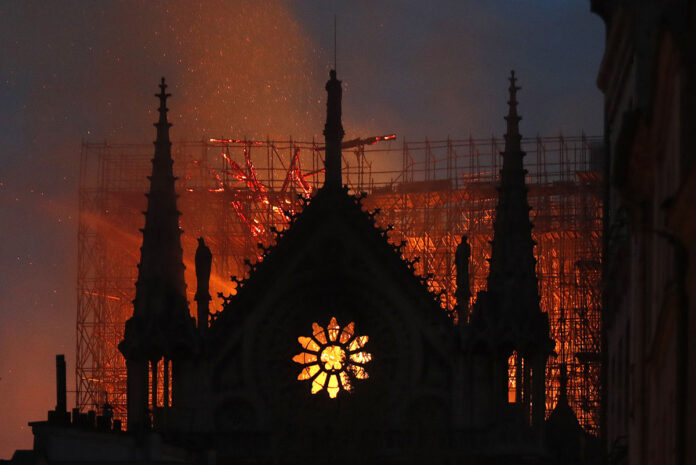 APTOPIX France Notre Dame Fire