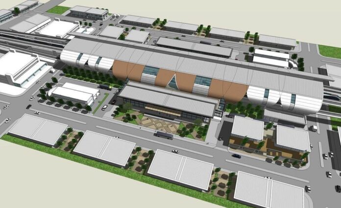 Station concept art for the proposed rail line to connect three airports. Image: Office of the Eastern Economic Corridor