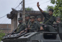 Islamic State Leader: Sri Lanka Attack Was Revenge for Syria Soldiers return to their base following an operation searching for explosives and suspects tied to a local group of Islamic State militants in Kalmunai, Sri Lanka, Monday, April 29, 2019. Photo: Gemunu Amarasinghe / AP