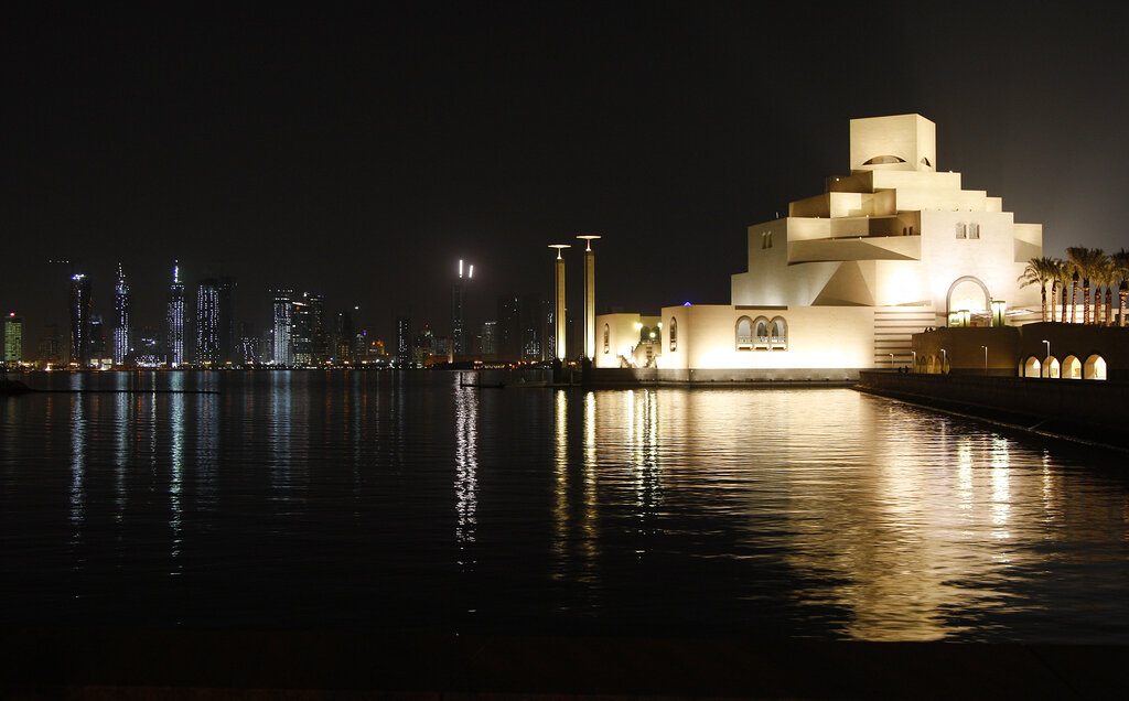 This Dec. 1, 2008, file photo shows The Museum of Islamic Art, foreground, designed by American architect I.M. Pei, and the skyline of Doha, Qatar. Photo: Hassan Ammar / AP
