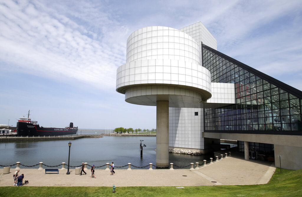 This May 21, 2013, file photo shows the exterior of the Rock and Roll Hall of Fame in Cleveland, designed by architect I.M. Pei. Photo: Mark Duncan / AP