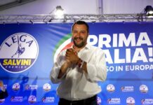 From Poland to Portugal, Election Highlights Across Europe Interior Minister and Deputy Premier Matteo Salvini arrives for a press conference at the League's headquarters, in Milan, Italy, Monday, May 27, 2019. The League party of Italy's hard-line interior minister was one of the biggest winners in the European elections, with sky-rocketing support that bolsters his role as the flagbearer of the nationalist and far-right forces in Europe and could also shake up politics at home. Photo: Antonio Calanni / AP