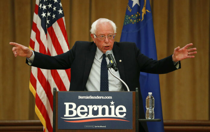 Democratic presidential candidate Sen. Bernie Sanders, I-Vt., speaks at a campaign event Thursday, May 30, 2019, in Henderson, Nev. Photo: John Locher / AP Democratic presidential candidate Sen. Bernie Sanders, I-Vt., speaks at a campaign event Thursday, May 30, 2019, in Henderson, Nev. Photo: John Locher / AP