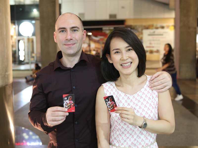 Coach Vuk, left, and his wife.