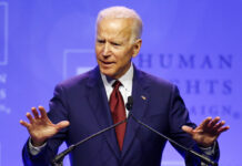Biden Declares LGBTQ Rights His No. 1 Legislative Priority Democratic presidential candidate, former Vice President Joe Biden speaks during the Human Rights Campaign Columbus, Ohio Dinner at Ohio State University Saturday, June 1, 2019. Photo: Paul Vernon / AP