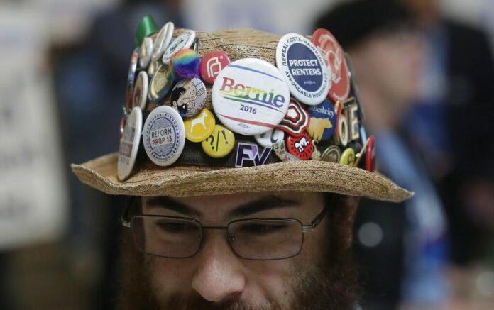 Soli Alpert poses for photos during the 2019 California Democratic Party State Organizing Convention in San Francisco, Sunday, June 2, 2019. Photo: Jeff Chiu / AP