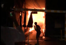 Fire Strikes Bangkok’s Popular Chatuchak Weekend Market This Sunday, June 2, 2019 image taken from video provided by Younes Parvin shows a fire at Bangkok's Chatuchak weekend market, Thailand. Thai authorities are investigating an after-hours fire that roared through Chatuchak market, destroying dozens of the small shops crammed inside one of Asia's most popular bazaars. Photo: Younes Parvin / AP