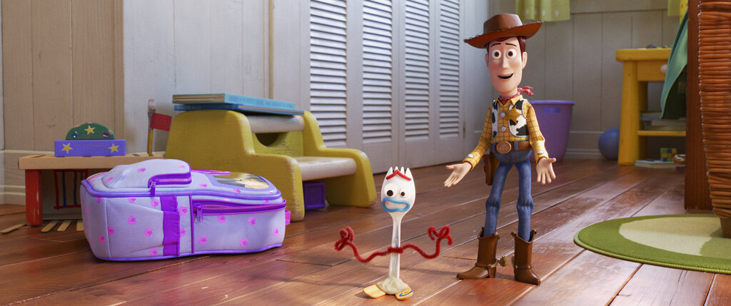This undated image provided by Disney/Pixar shows a scene from the movie "Toy Story 4." Photo: Disney/Pixar via AP)