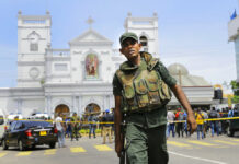 Probe Advised of Ex-Defense Secretary Over Sri Lankan Blasts In this April 21, 2019 file photo, Sri Lankan Army soldiers secure the area around St. Anthony's Shrine after a blast in Colombo, Sri Lanka. Photo: Eranga Jayawardena / AP