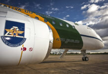 Brazil Airman Can Face Drug Charges in Spain and at Home This Feb. 2, 2011 photo released by the Brazilian Ministry of Defense shows a support aircraft parked at an air base in Brasilia, Brazil. Brazilian officials are confirming that an Air Force sergeant is accused of trying to smuggle cocaine into Spain on this plane as he was working on a support mission for President Jair Bolsonaro's trip to the G-20 summit in Japan. Photo: Johnson Barros/FAB/Defense Ministry of Brazil via AP