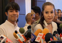 Celebs Given Slap on Wrist for Endorsing Fake Diet Supplements Left: Kanokchat “Typhoon KPN" Munyad-on. Right: Usamanee “Kwan" Waitayanon on June 11 after reporting themselves to the police.