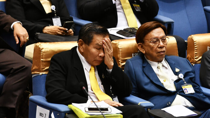 Pol. Gen. Sereepisut Temeeyavets during the parliamentary session on June 27. Pol. Gen. Sereepisut Temeeyavets during the parliamentary session on June 27.