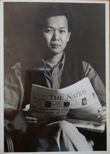 Pravit Rojanaphruk as a young reporter at The Nation in 1994