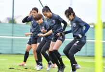 US and Thailand Are Last to Kick off the World Cup Thai women's national football team training in Reims, France.
