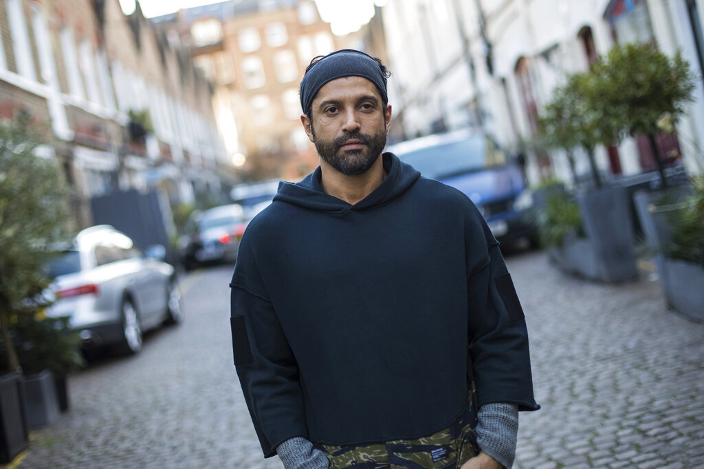 In this Feb 7, 2019, photo, actor and U.N. "He for She" Ambassador Farhan Akhtar poses for a portrait photograph in London. Photo: Vianney Le Caer / Invision / AP