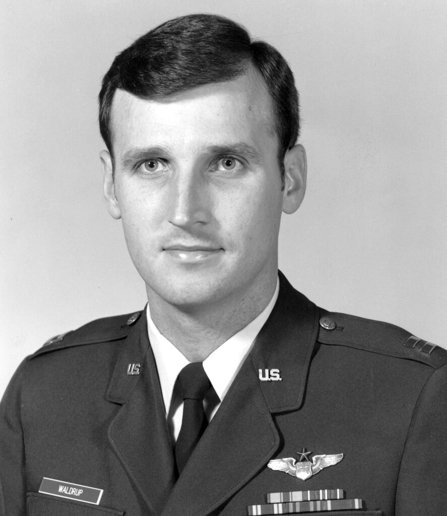 This 1983 photo provided by David Waldrup shows him in his Air Force uniform as a captain. Photo: U.S. Air Force via AP