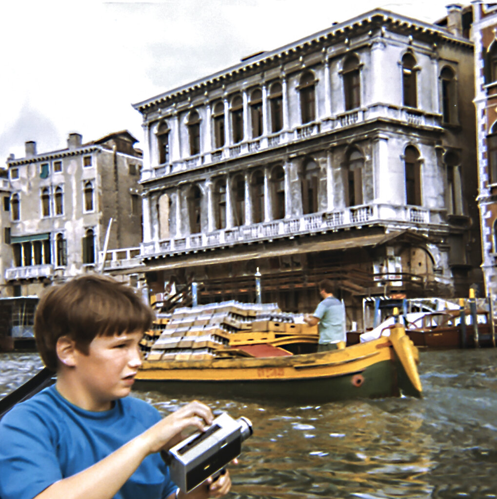 This August 1969 photo provided by Frank Schramm shows him during a family trip to Venice, Italy. Schramm of Montclair, N.J., was 12 at the time of the Apollo 11 moon landing. But rather than being at home, he was out swimming, hiking and building rockets for four weeks at Camp Watonka in Hawley, Pa. "I will never forget that evening of all 175 campers and I, watching this small black-and-white TV with Neil Armstrong coming out of the Lunar Module in that very blurry image from the moon. The room was in total awe, you could hear a pin drop. I will never forget this day!” Photo: Courtesy Frank Schramm via AP