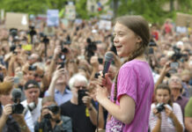 Teen Climate Activist Gets Normandy’s First Freedom Prize Swedish climate activist Greta Thunberg takes part in the school strike demonstration Fridays for future in Berlin, Germany, July 19, 2019. Photo: Paul Zinken / dpa via AP