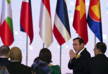 Thailand Seeks Deeper Cooperation as ASEAN Ministers Meet Prayuth Chan-ocha greets during the opening ceremony of the Association of Southeast Asian Nations (ASEAN) Foreign Ministers meeting in Bangkok, Thailand, Wednesday, July 31, 2019. Photo: Gemunu Amarasinghe / AP