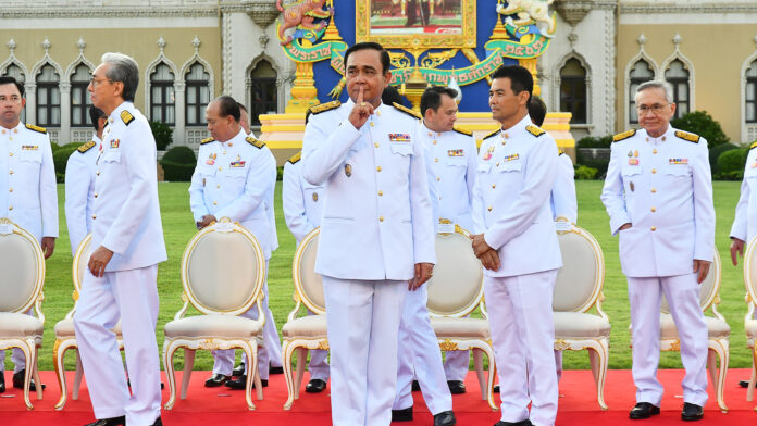 Prime Minister Prayuth Chan-ocha takes a group photo July 16, 2019 with the newly sworn-in cabinet at Government House Prime Minister Prayuth Chan-ocha takes a group photo July 16, 2019 with the newly sworn-in cabinet at Government House