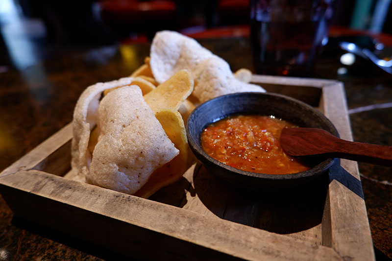 Rice cracker amuse-bouche.