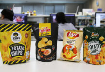 Thai or S’Pore Salted Egg Potato Chips?: Our Verdict From the left: Irvins, Taste Signature, Lay’s, and Cafe Amazon salted egg potato chips