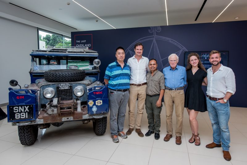 Some of the Last Overland team members (Larry Leong, Marcus Allender, Dr Silverius Purba, Tim Slessor, Thérèse-Marie Becker and Alex Bescoby) at a press conference May 30, 2019 in Singapore. Photo: Klareco Communications / Courtesy