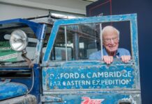 Historic Singapore–London Overland Trip Will Pass Through Thailand Tim Slessor with “Oxford,” the Land Rover Series I he drove from London to Singapore in 1955 to 1956. He will be driving it again from Singapore to London on 25 August 2019. Photo: Klareco Communications / Courtesy