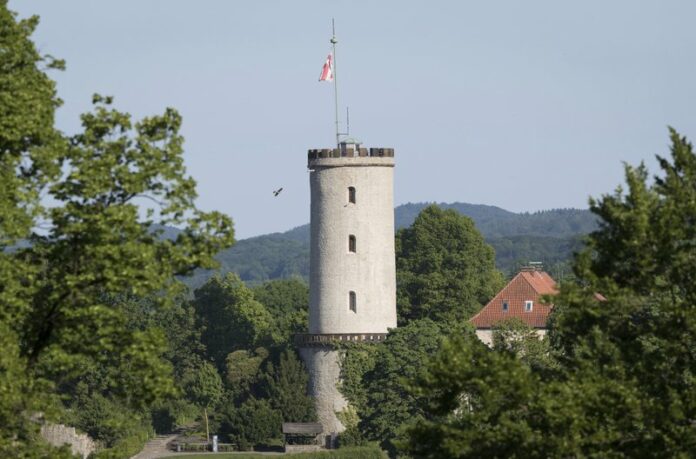 In this May 27, 2017 file photo, a castle is pictured in Bielefeld, Germany. (Friso Gentsch/dpa via AP)