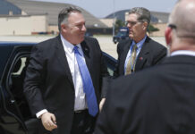 Pompeo ‘Very Hopeful’ US-North Korea Talks Will Resume Soon Secretary of State Mike Pompeo arrives at Andrews Air Force Base, Md., Tuesday, July 30, 2019. Pompeo is heading to Thailand, Australia, and Micronesia. Photo: Jonathan Ernst / Pool Photo via AP