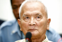 Nuon Chea, Ideologue of Cambodia’s Khmer Rouge, Dies at 93 In this March, 20, 2008 file photo, former Khmer Rouge's chief ideologist and No. 2 leader, Nuon Chea, foreground, sits in the court hall before the final statements at the U.N.-backed war crimes tribunal in Phnom Penh, Cambodia. Photo: Heng Sinith, File / AP