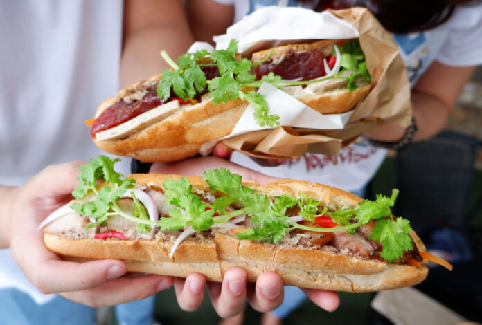 The Traditional Banh Mi (150 baht) and the Pork Belly Banh Mi (130 baht).