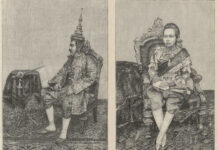 Durians, ‘Arrogant’ Englishmen: 19th Century Russian Explorer’s Journals About Siam Drawings of King Rama V and one of his queens Queen Saovabha, titled “Siamese King” and “Siamese Queen,” by Grigory de Vollan. de Vollan was a Frenchman under the Russian Tsar’s service who visited Siam between 1890 to 1894.