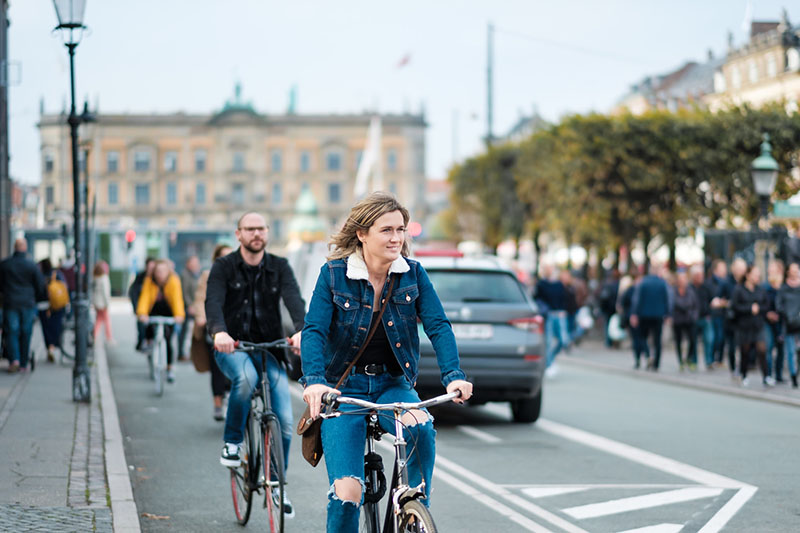 People riding bikes Oct. 5, 2018 in Copenhagen. Photo: Kristoffer Trolle / Flickr