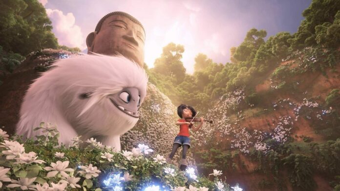 A screenshot from Abominable, a China-U.S. co-production animated family film.
