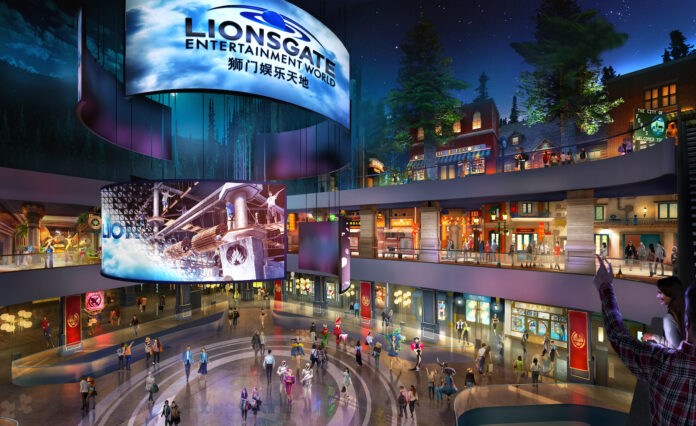 An artist’s rendering shows the atrium of Lionsgate Entertainment World. Photo: Lionsgate