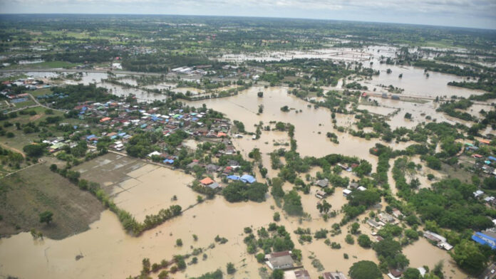 A bird's eye view of flooding Sept. 1 in Khon Kaen.