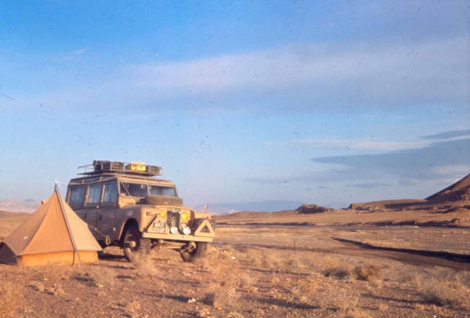 What Anussorn’s company’s usual camp in Iran looked like. Photo: David Shaw / Courtesy