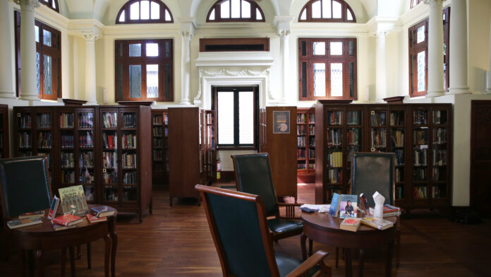 Interior of Neilson Hays Library on Sept. 11.