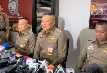 ‘Bell the Pretty’ Died Before She Was Taken to the Condo: Police Police Maj. Gen. Samrit Tongtao speaking to the press at Bukkhalo Police Station on Sept. 24.